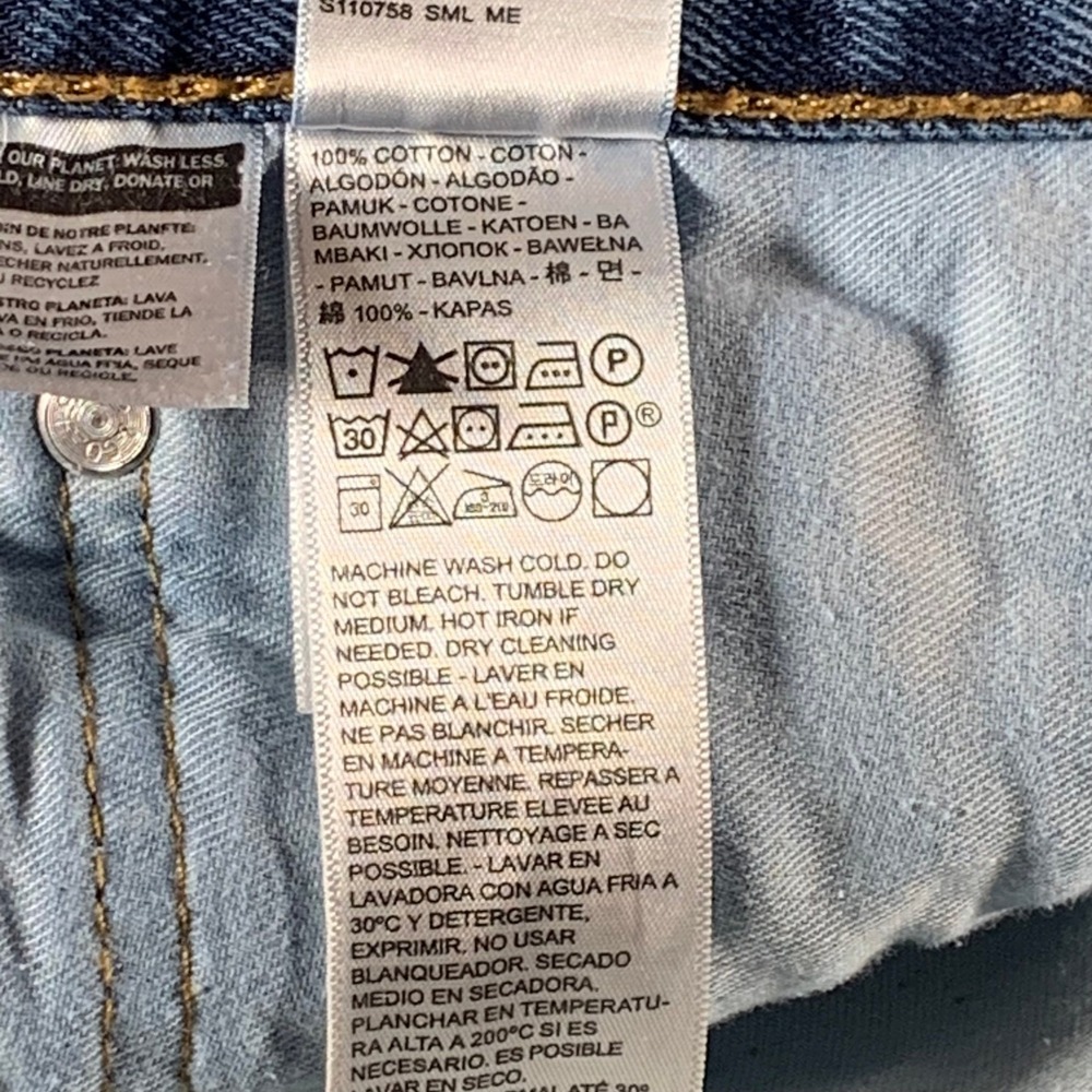 Levi Strauss 505 Jeans Mens W38‎ L30 See Pics Blue Straight Fit Denim Classic - Picture 10 of 11